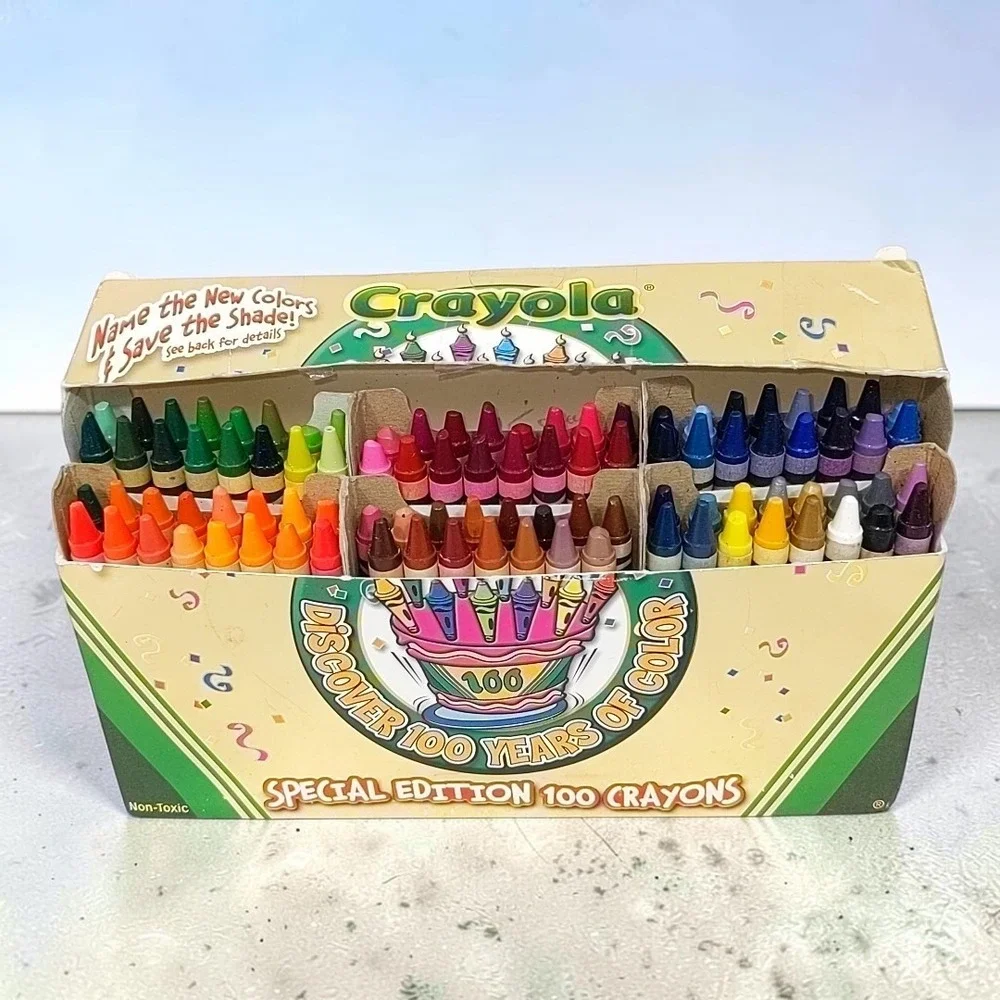 VTG Crayola Special Edition 100 Years of Color 100 Crayons 2002 Collectible Box